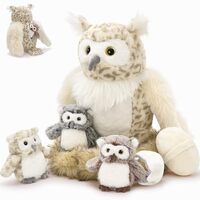 MorisMos Owl Stuffed Animals with Baby Inside 15 Inches, 7 Pcs Stuffed Owl Plush Toys with Little Ba