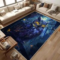 citari Owl Rug 5x7 ft Area Rug for Living Room, Low-Plie Non-Slip Machine Washable Indoor Carpet for