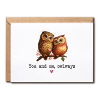 KoKi9xxGifts You And Me Owlways - Cute Owl Couple - Romantic Love Card - Anniversary - Valentine&rsq