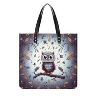Owl Tree Branches Work Tote Bag for Women Leather Shoulder Bag with Magnetic Buckle Purse And Handba