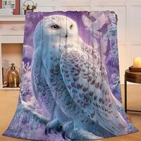 Owl Blanket Inspiring Owls Animal Blankets Fleece Plush Flannel Super Soft Cozy Fuzzy Warm Lightweig