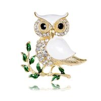 Owl Brooch for Women Rhinestones and Enamel Owl Pin Animal Brooch Birthday Holiday for Wife Girlfrie