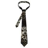 An Owl Tie for Men, Soft Polyester Men's Tie Fashion Neckties for Wedding Party