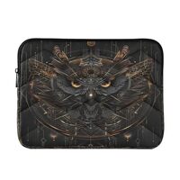 ALAZA Mecha Owl Cyberpunk Black & Gold Laptop Sleeve Case 13, 13.3, 14 inch, Computer Cases for 