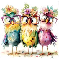 Colorful Owls 500 Piece Jigsaw Puzzle for Adults Cute Cartoon Birds Art Puzzle Family Fun Puzzle wit