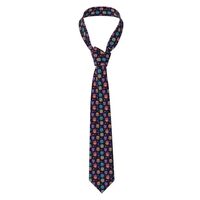 Ties For Men - Cute Owl Colorful Print Mens Neckties Neck Ties Silk For Business Wedding Party Fathe