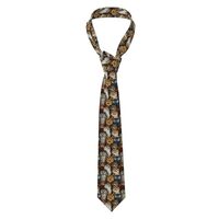 Ties For Men - Colorful Owl Print Mens Neckties Neck Ties Silk For Business Wedding Party Father