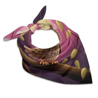 KMRHOUTIQ 18" Silk Like Head Scarf for Women Fashion Square Owl Bandana Pack Neckerchief Boho S
