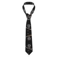 WHJSSF Late Night Owl Prints Men's Necktie - Silk Tie for Men, Fashion for Business, Weddings, 