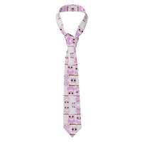 WHJSSF Cute owl Prints Men's Necktie - Silk Tie for Men, Fashion for Business, Weddings, Partie