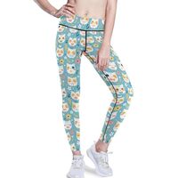 KLL Women's Workout Leggings Stretchy, Cute Owl Animal Hawaiian, High Waisted Activewear Pants,