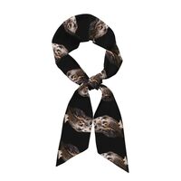 Lucky Owl Printed women's long scarf, measuring 46.9 x 3.1 inches, fits perfectly and shows ele
