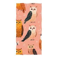 ALAZA Owl Pattern Beach Towel, Absorbent Quick Dry Swimming Yoga Beach Towels, Large Sand Free Micro