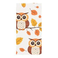 Autumn Leaves Owl Beach Towel, Absorbent Quick Dry Swimming Yoga Beach Towels, Large Sand Free Micro