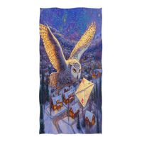 ALAZA Snow Owl Beach Towel, Absorbent Quick Dry Swimming Yoga Beach Towels, Large Sand Free Microfib