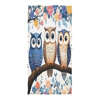 ALAZA Three Cute Owls Beach Towel, Absorbent Quick Dry Swimming Yoga Beach Towels, Large Sand Free M
