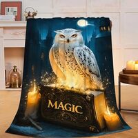 Owl Blanket Cute Owl Throw Blanket Magical Soft Cozy Fleece Fuzzy Stuff Plush Flannel Gifts for Girl