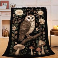 Gothic Owl Blanket Super Soft Warm Fluffy Fleece Flannel Animal Throw Blanket Cozy Fuzzy Plush Stuff
