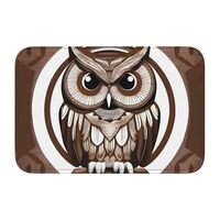 Lock Edge Floor Mat Hem 40x60 DDCXZPP Cartoon Owl Stamp Anti-Slip Drip Molded Bottom, Ideal Easy to 