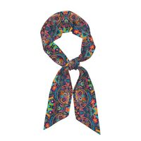 Embroidered Owl Patterned women's long scarf, (46.9 x 3.1 inches), fashionable and versatile, e