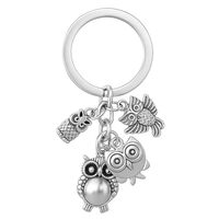 Owl Keychain –Multiple Owl Charms, Elegant & Whimsical Animal Pendant for Women Bag Charms