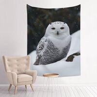 Snow Owl Tapestry for Bedroom Aesthetic Tapestries 29" x 37" Wall Art Decoration Poster Ta