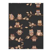 Cute Brown Cartoon Owls Printing Crystal Stickers for Crafts Self Adhesive Resin DIY Decorative Stic