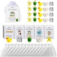 RHUTQP Funny Resin Animals with Thank You Cards, 50/100 Sets Employee Appreciation Gifts, Animal Pun