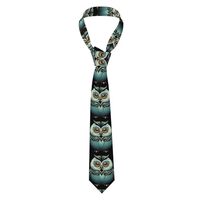 WHJSSF Chubby Owl Prints Men's Necktie - Silk Tie for Men, Fashion for Business, Weddings, Part