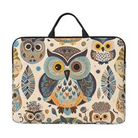 Laptop Case 14 inch Shockproof Laptop Sleeve Color owl Pattern Carrying Case Computer Sleeve Bag for