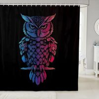 Manfei Owl Shower Curtain Set Boho Exotic Owl Bath Curtains Kids Stalls Decor Wild Animal Shower Cur
