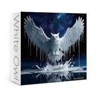 Owl Puzzle for Adults 1000 Pieces, Fantasy Art Jigsaw Puzzle, Animal Galaxy Nebula Paint Puzzle