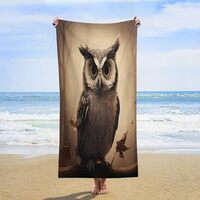 Cute Owl Beach Towels Oversized 63"X 31.5" Extra Large Microfiber Pool Towel Sand Free Lig