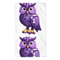 WHJDPP Woven Purple owl Picture Towel Towels 27.5x16in Skin-Friendly Absorbent Fluffy and Soft for B