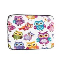 Colorful Owl Laptop Sleeve Case 12 Inch Cute Laptop Bag Shockproof Computer Carrying Bag Protective