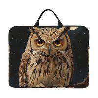 Laptop Case 14 inch Shockproof Carrying Case Late Night Owl Laptop Sleeve Computer Bag for Men Women
