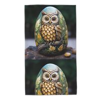 WHJDPP Owl on The Stone Picture Towel Towels 27.5x16in Skin-Friendly Absorbent Fluffy and Soft for B