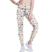 KLL Cute Animal Pattern Cartoon Owls Women's Tummy Control Workout Leggings High Waisted Athlet