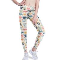 KLL Women Workout Leggings High Waisted Stretchy Athletic Running Pants Cute Animal Pattern Cartoon 