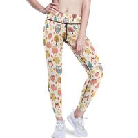 KLL Womens Yoga Leggings Tummy Control, Cute Colorful Owls and Trees, Ultra Soft Gym Sports Pants, X