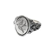 LAIHUARYWA Thai Silver Ring Gothic Retro Adjustable Rings For Men Women Punky Style Expandable Finge
