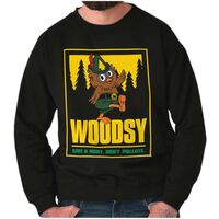 Brisco Brands Woodsy Owl Give A Hoot Forest Stamp Sweatshirt for Men or Women
