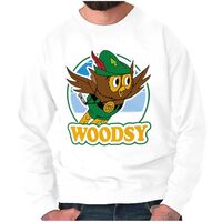 Brisco Brands Retro Woodsy Owl Forest Mascot Sweatshirt for Men or Women
