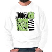 Brisco Brands Woodsy Owl Give A Hoot Whistle Sweatshirt for Men or Women White