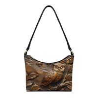 BYOXPUVI Owl Flower Print Shoulder Bag for Women Lightweight Hobo Purse Underarm Shoulder Handbag Pu