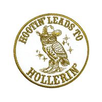 Hootin' Leads to Hollerin' Patch 3 Inches Funny Sarcastic Owl Western Cowboy Country Hook