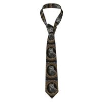 WHJSHOP Owl in a frame Prints Men's Necktie - Stylish and Durable Polyester Fiber Tie for Busin