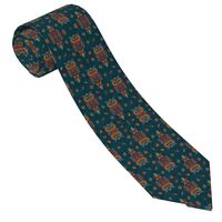 SVEFDOC Men & Boys Ethnic Owl Skinny Ties Necktie for Wedding Party, Holiday, Suit Outfit - Long