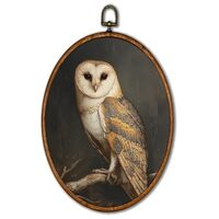 KSDUT Vintage Owl Wall Art Decor - Retro Dark Academia Moody Nature Wall Art Canvas Frame Hanging Pr