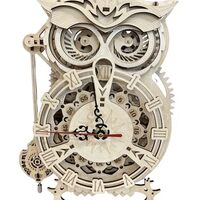 Deerift 3D Wooden Puzzles for Adults Owl Clock